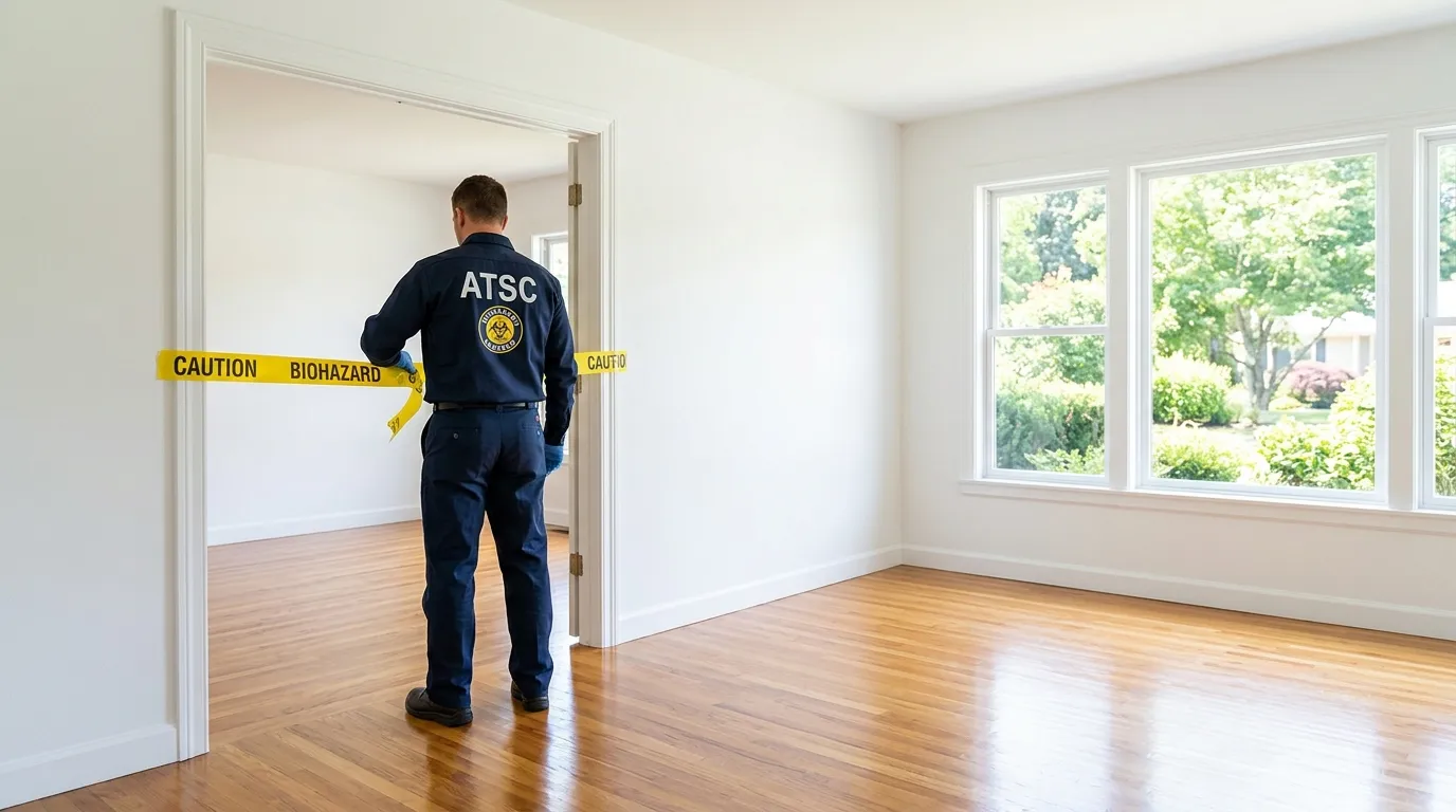 Certified biohazard cleanup crew performing Decomposition Cleanup in North Weeki Wachee